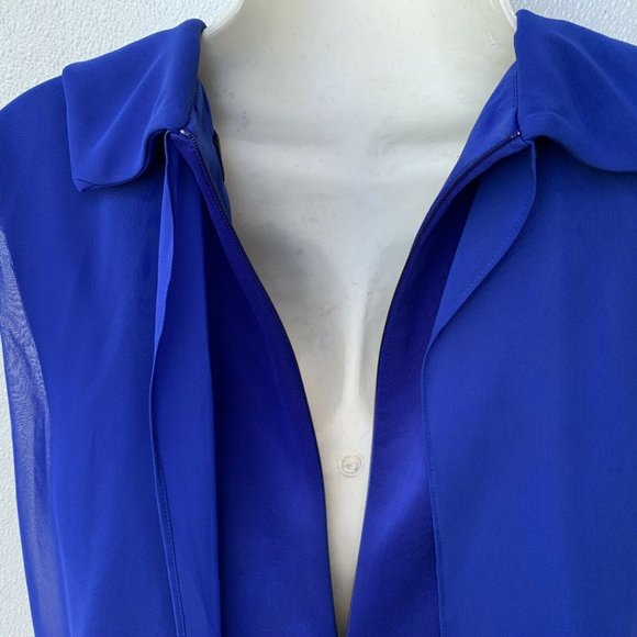 Connected Apparel Women Dress Size 10 Royal Blue R - Picture 7 of 9